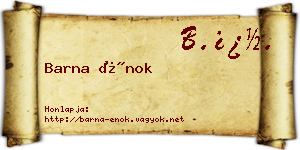 Barna Énok névjegykártya